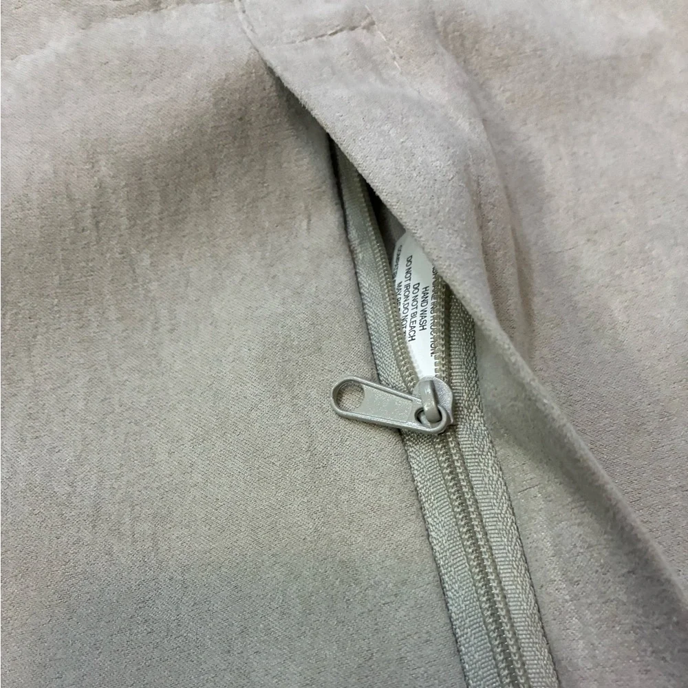 Hobby Lobby Faux Suede Accent Pillow Cover Studded Edge Detail Neutral Tan Khaki
